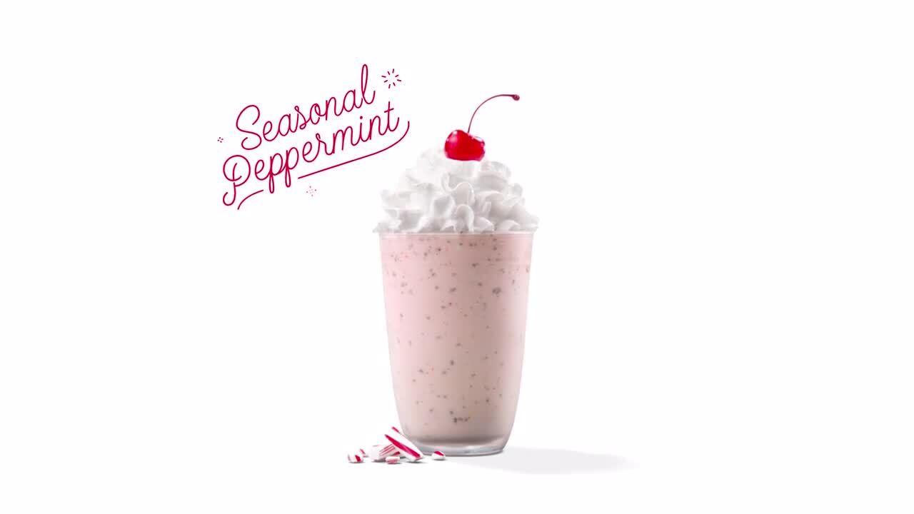 Peppermint Chip Milkshake EnjoyMint for any Moment ChickfilA